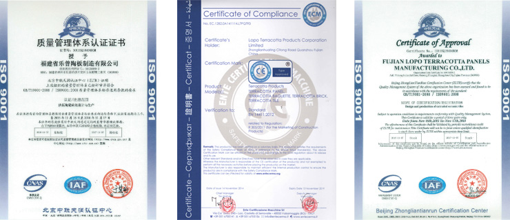 Honors and Certificate - LOPO Terracotta Products Corporation