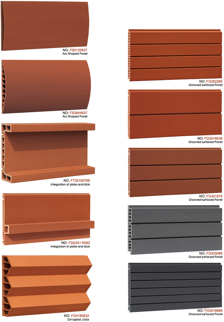 Special Shape of Terracotta Facade Cladding Panels