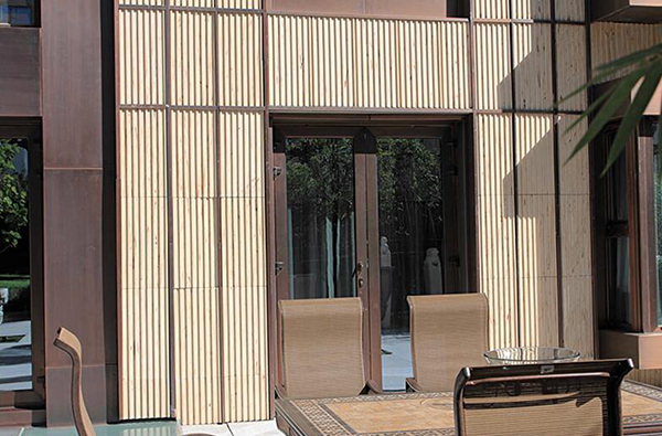 Panel z terakoty LOPO Wood Texture — wspólnota mieszkaniowa Shanshui Wenyuan