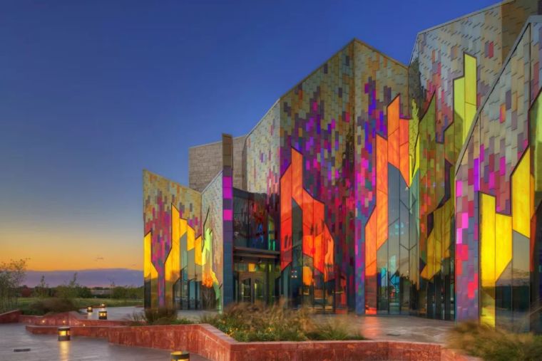Diseño arquitectónico del museo de la pradera en llamas en los Estados Unidos