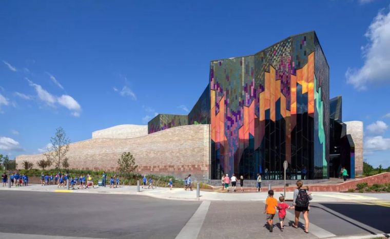 Conception architecturale du musée des Prairies en combustion aux États-Unis