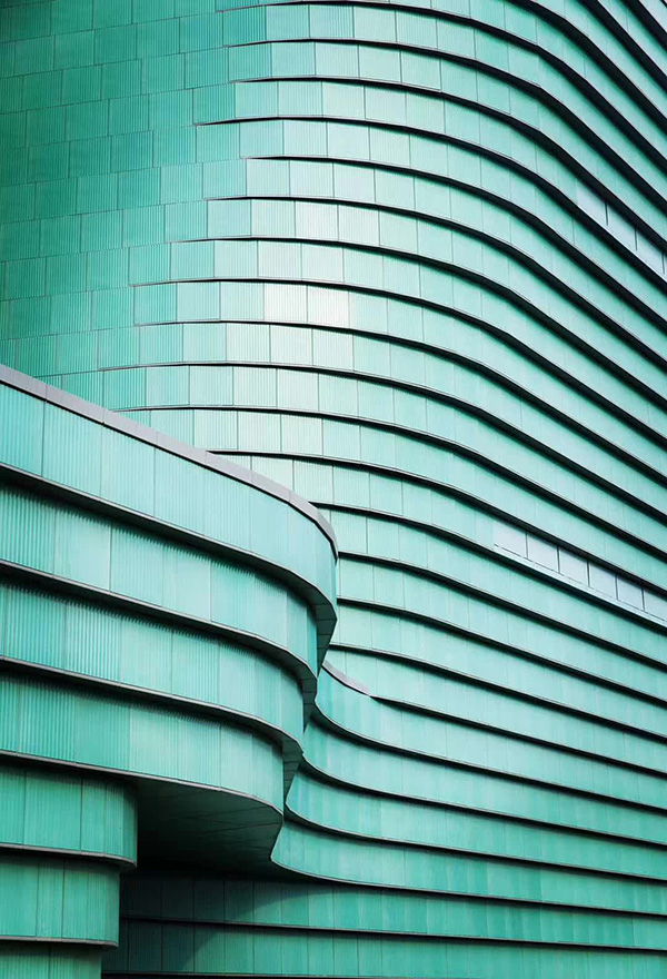 LOPO grön spruckna terrakottapaneler - För fantastisk arkitektur