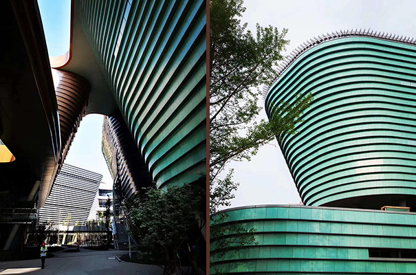 LOPO緑のひびの入ったテラコッタパネル-素晴らしい建築物向け