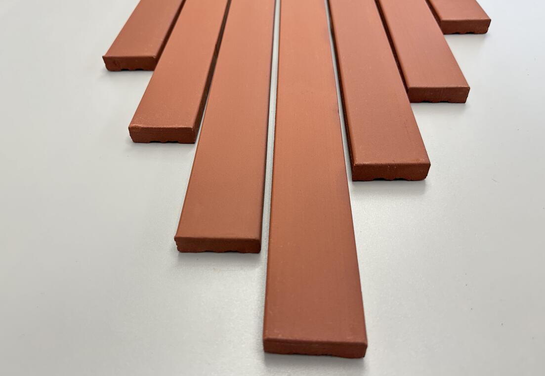 Discover LOPO's New Red Terracotta Strip Tile for Modern and Stylish Wall Decor