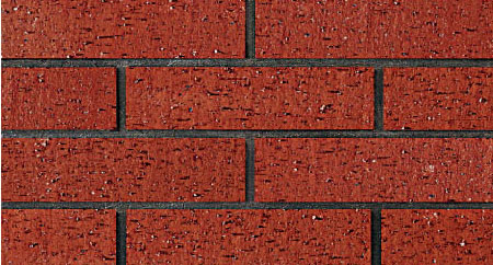 赤い削られた外壁タイル